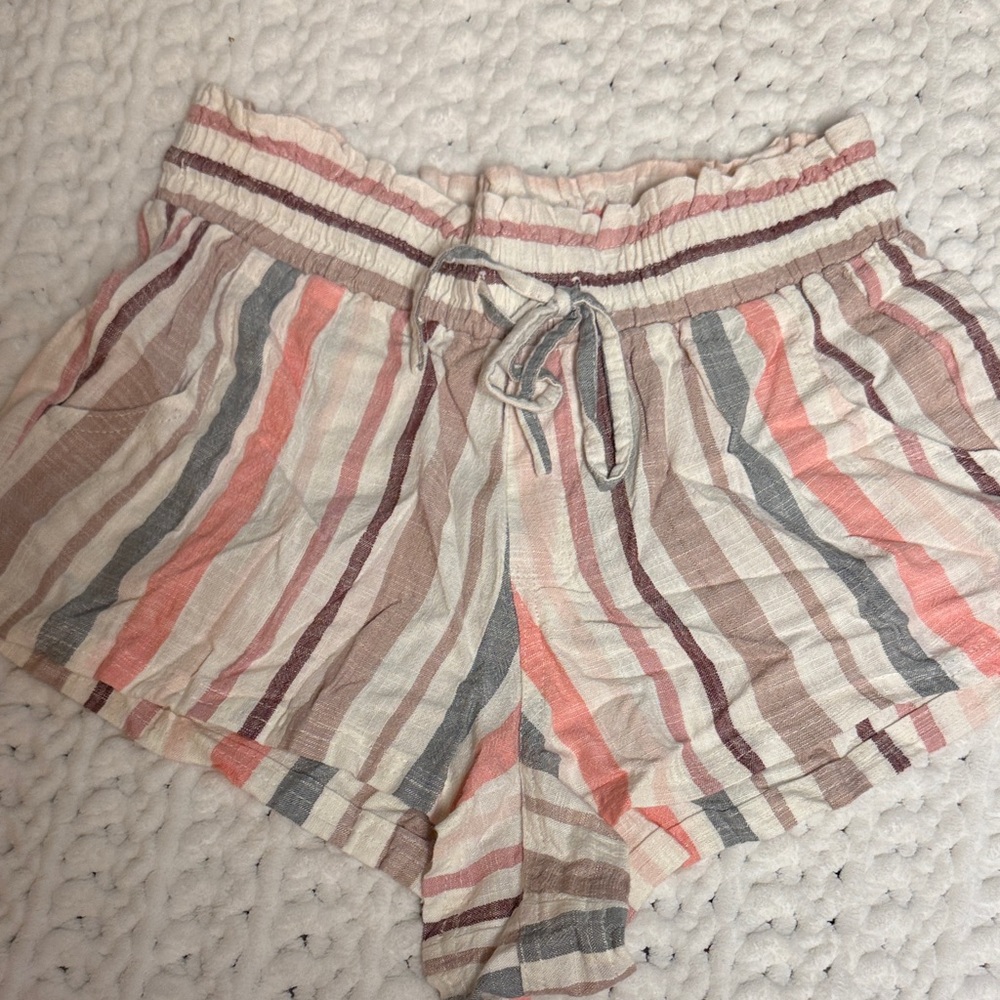 Aeropostale Multicolor Striped High Waist Shorts